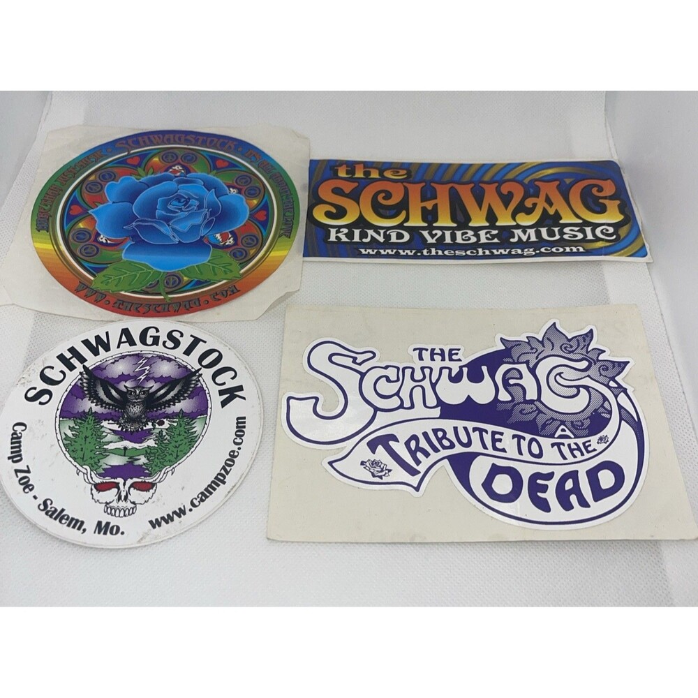Htf Grateful Dead Tribute The Schwag Stickers Lot of 4 Camp Zoe